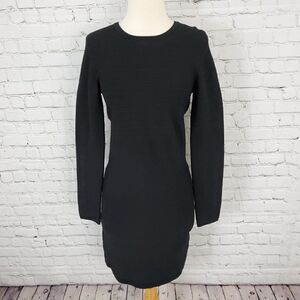 LINE Ribbed Dress Long Sleeve Black S